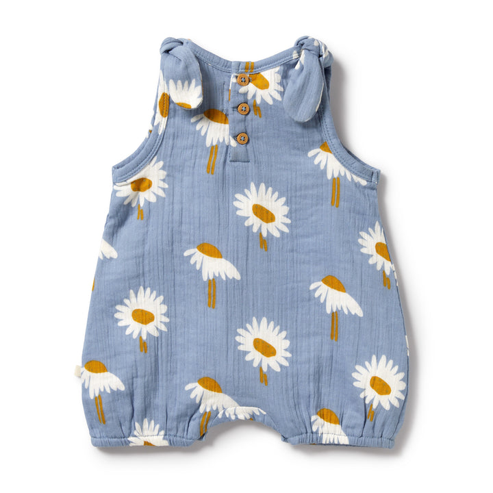 Wilson and Frenchy Daisy Floral Organic Crinkle Tie Playsuit