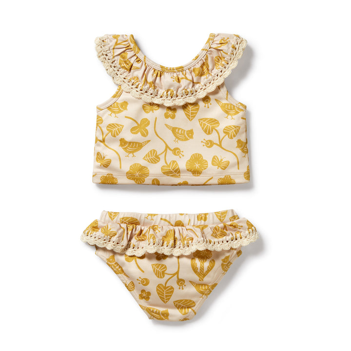 Wilson and Frenchy Goldie Floral Crochet Two Piece Swimsuit