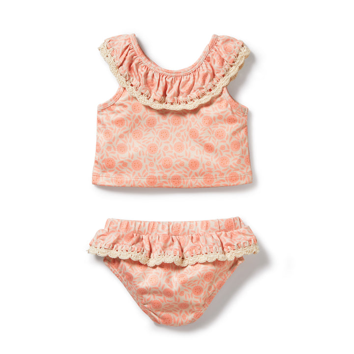 Wilson and Frenchy Amelie Floral Crochet Two Piece Swimsuit