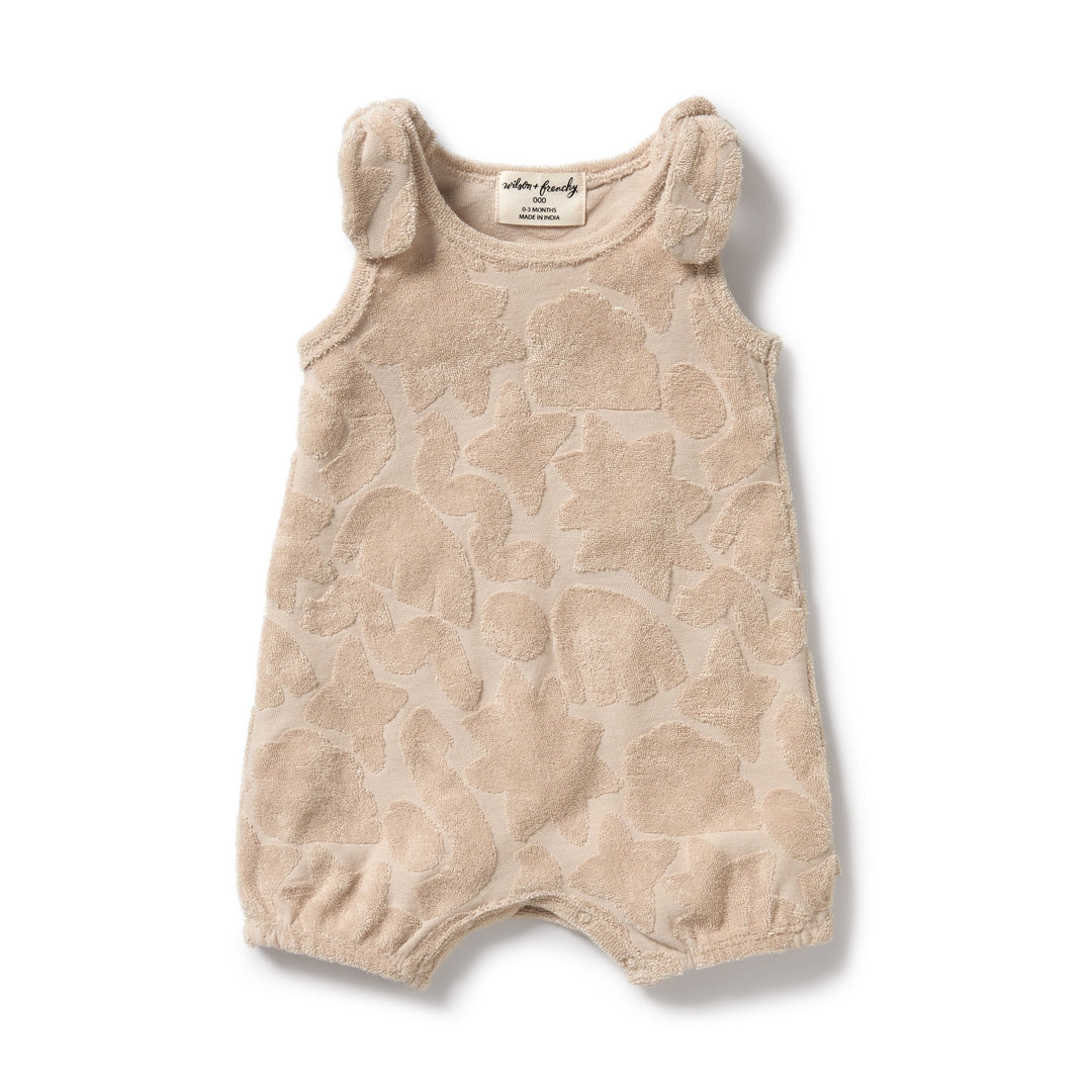 Wilson and Frenchy Pattern Play Organic Terry Playsuit