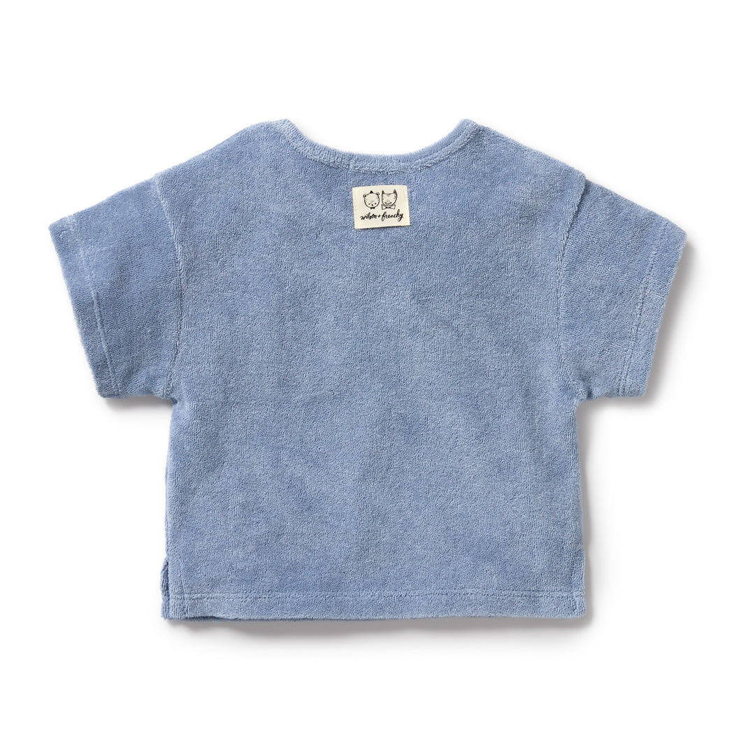 Wilson and Frenchy Dusty Blue Organic Terry Tee