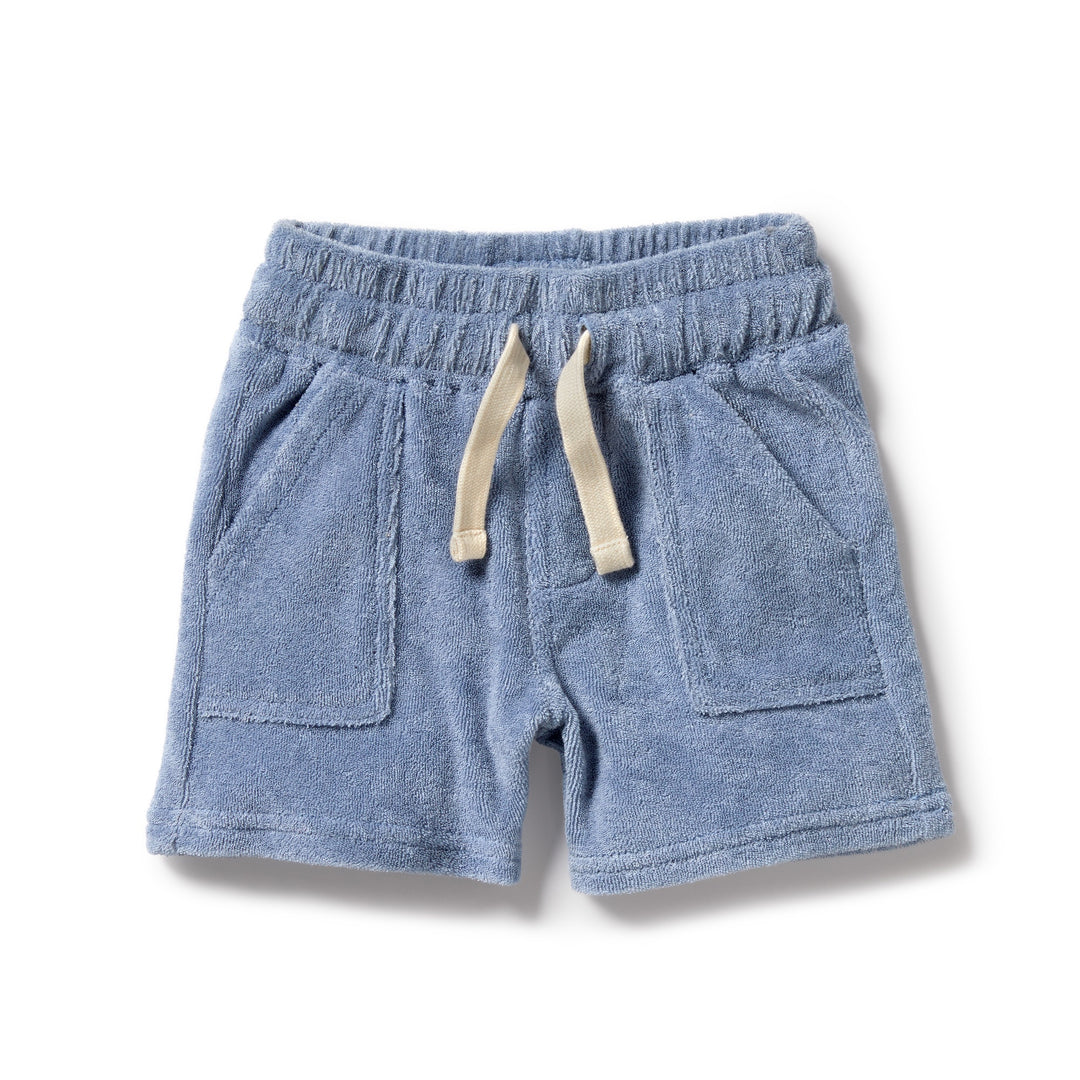 Wilson and Frenchy Dusty Blue Organic Terry Short