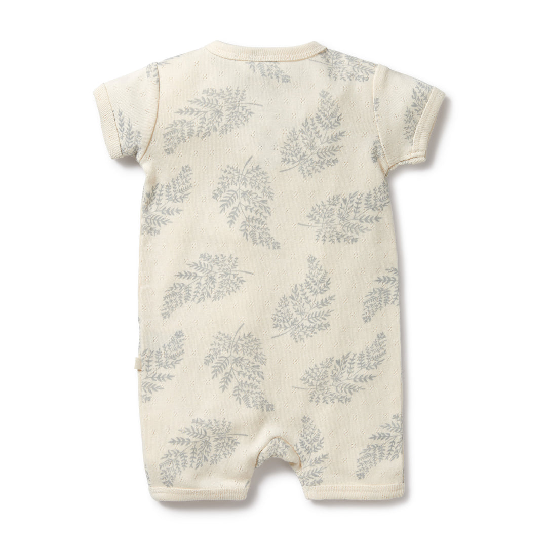 Wilson and Frenchy Forever Ferns organic pointelle boyleg zipsuit