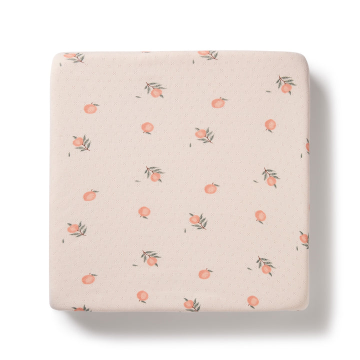 Wilson and Frenchy Peaches Organic Pointelle Cot Sheet