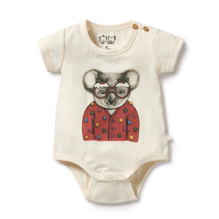 Wilson and Frenchy Koala Organic Christmas Bodysuit