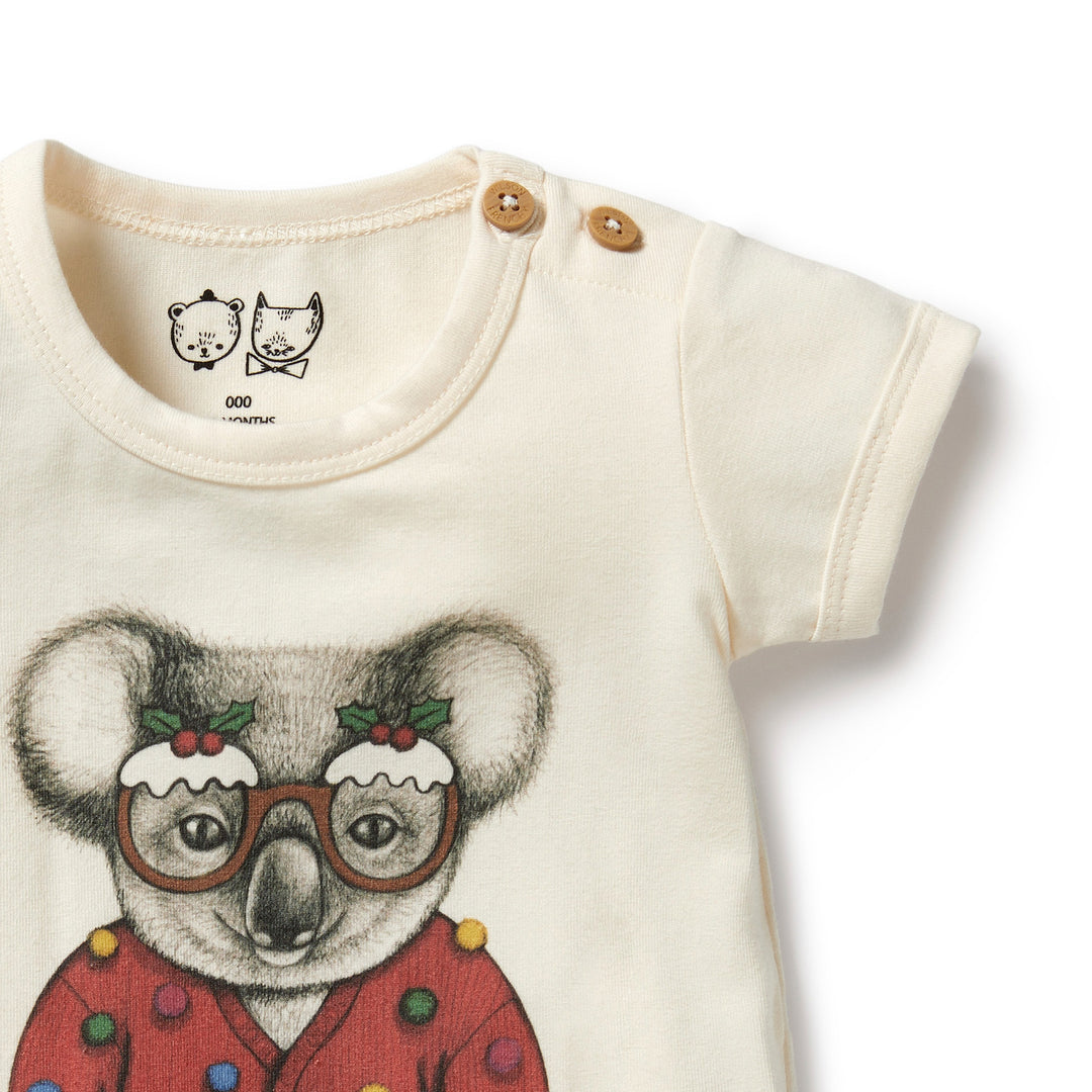 Wilson and Frenchy Koala Organic Christmas Bodysuit