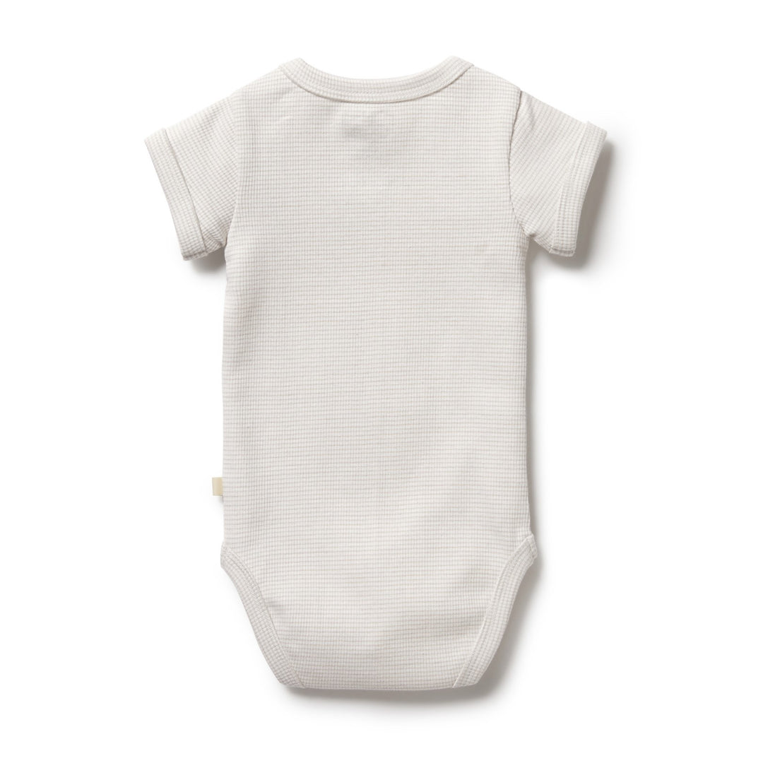 Wilson and Frenchy Organic Stripe Rib Bodysuit - Clay