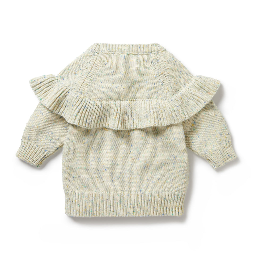 Wilson and Frenchy Knitted Ruffle Jumper - Dew Fleck