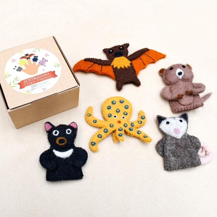 Tara Treasures Finger Puppet Set - Australian Animals  E