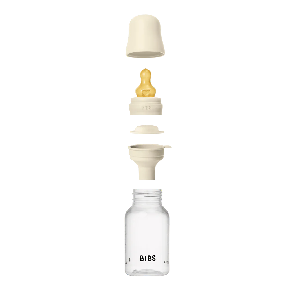 BIBS Baby Bottle Complete Set 150ml Latex -Ivory