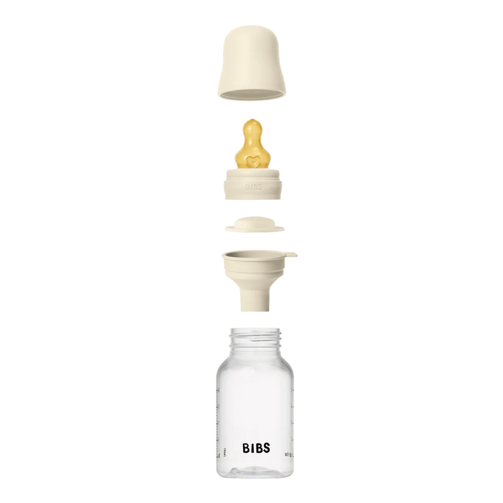 BIBS Baby Bottle Complete Set 150ml Latex -Ivory