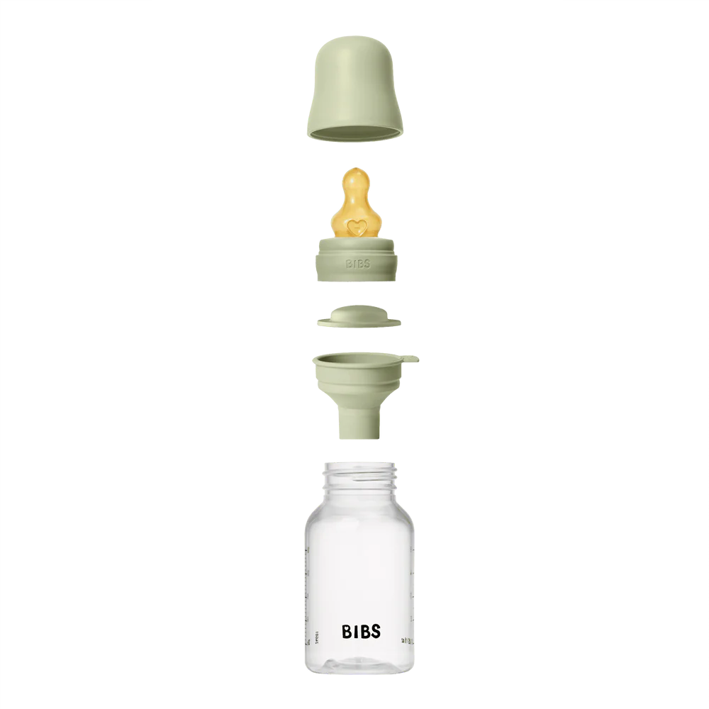 BIBS Baby Bottle Complete Set 150ml Latex -Sage