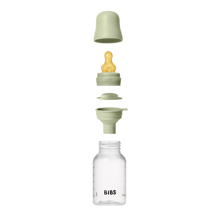 BIBS Baby Bottle Complete Set 150ml Latex -Sage