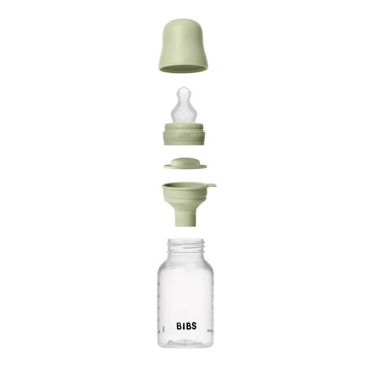 BIBS Baby Bottle Complete Set 150ml Silicone -Sage