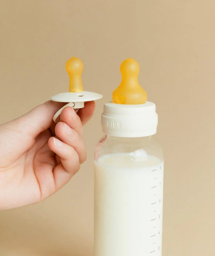 BIBS Baby Bottle Complete Set 270ml Silicone -Ivory