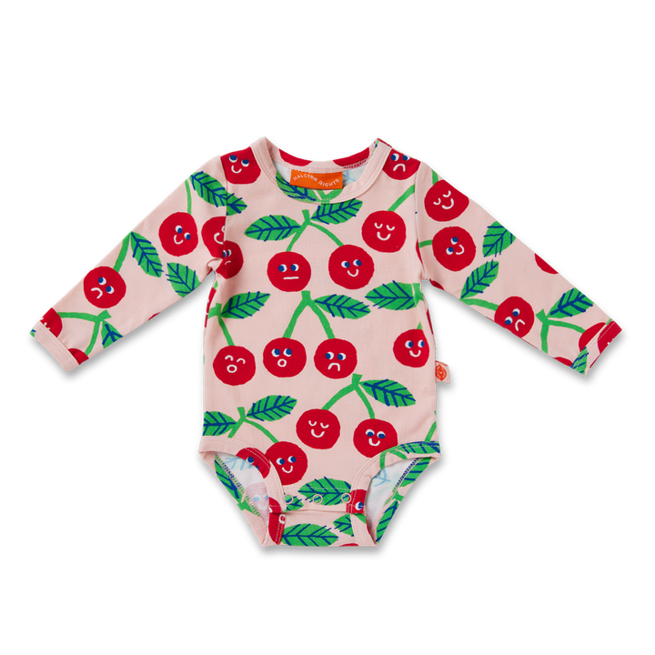 Halcyon Nights Long Sleeve Bodysuit - Cheeky Cherry