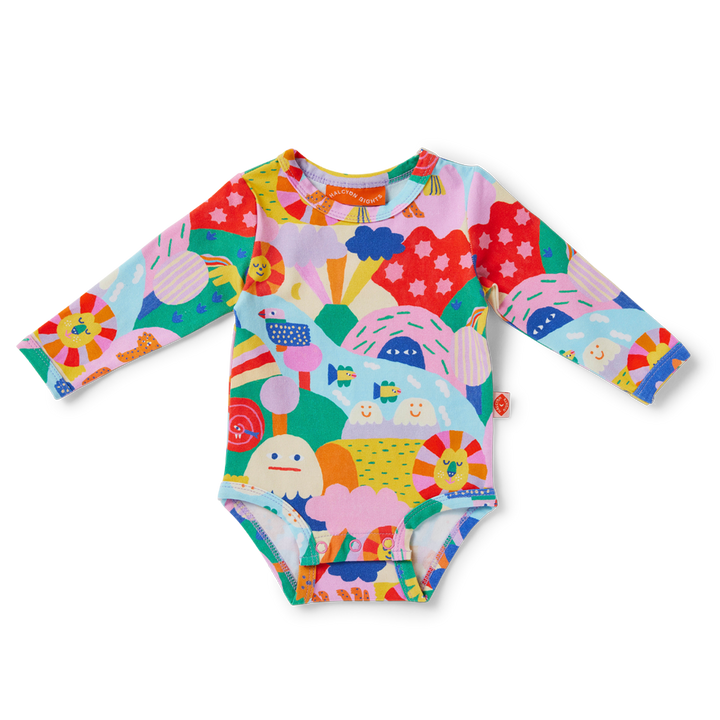 Halcyon Nights Long Sleeve Bodysuit - Rainbow Valley