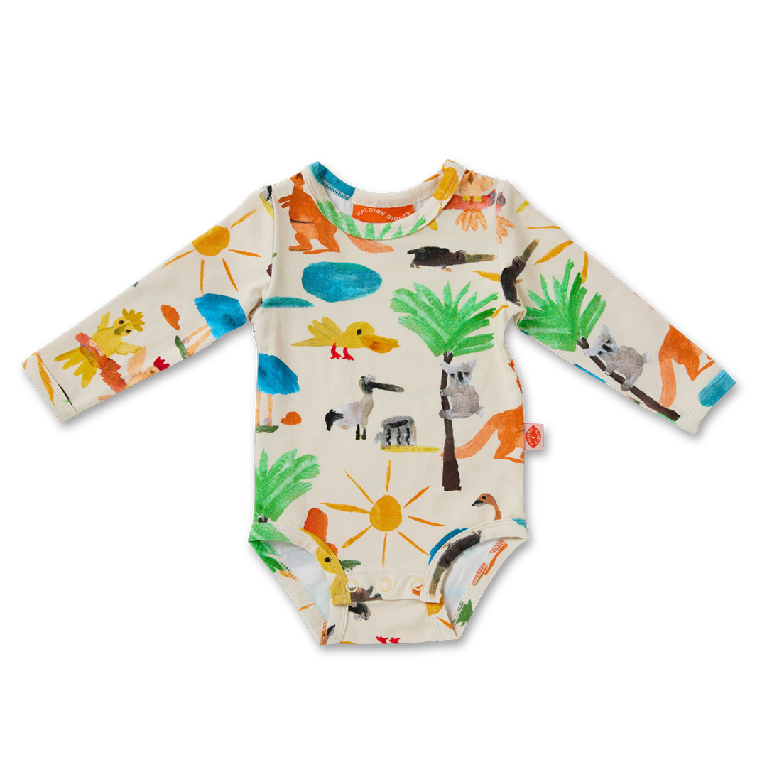 Halcyon Nights Long Sleeve Bodysuit - Yo's Country