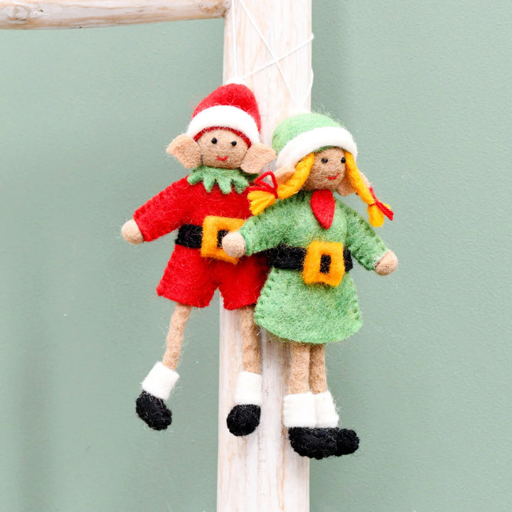 Tara Treasures Felt Christmas Elves (Pair)