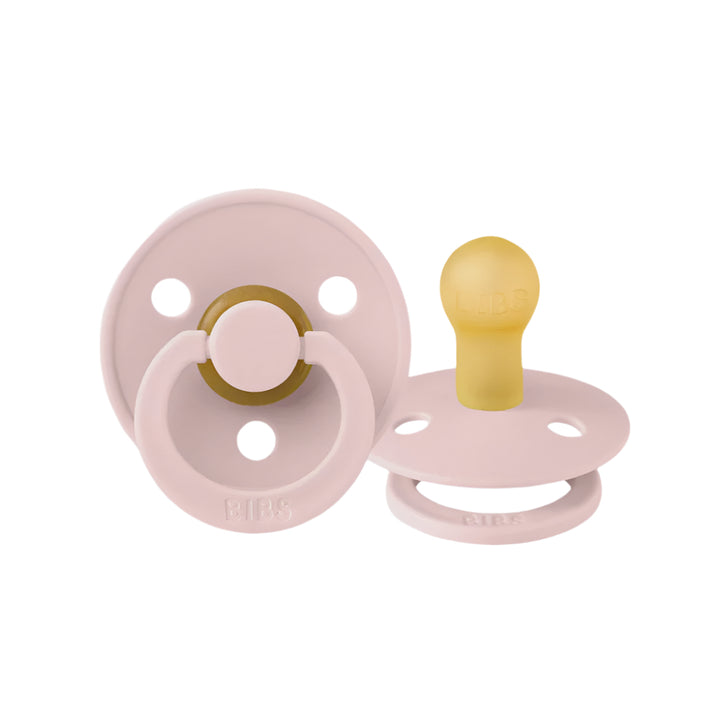 BIBS Colour Round Pacifier 2 Pack - Blossom