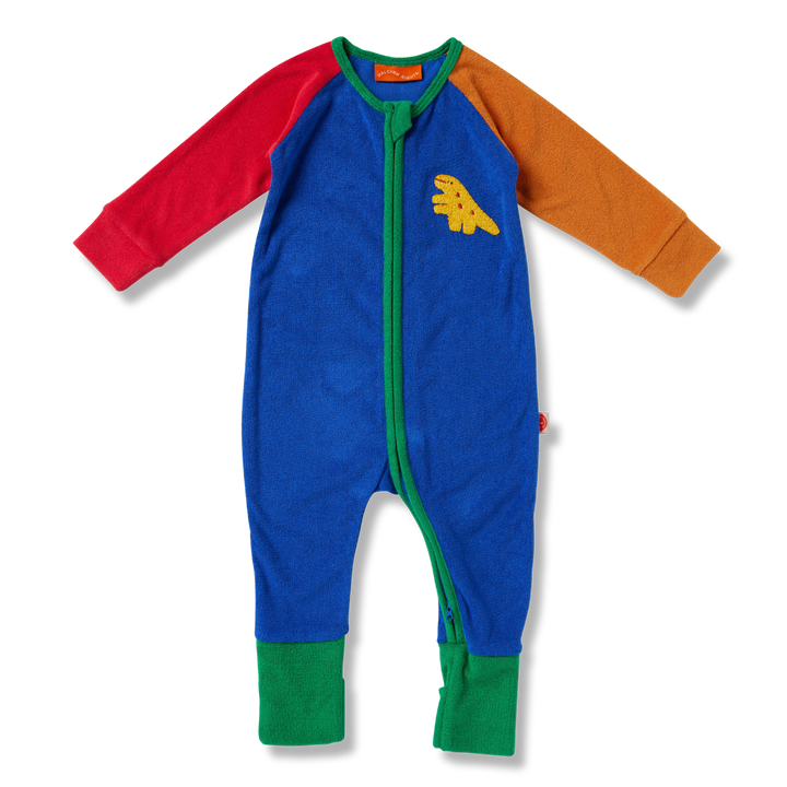 Halcyon Nights Terry Long Sleeve Zipsuit - Dino Days