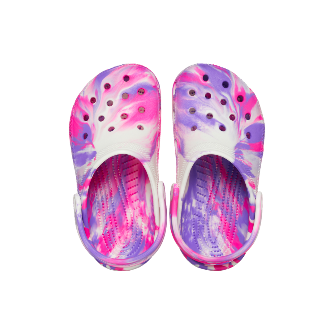 Crocs Classic Glow Marbled Clog - Pink Crush