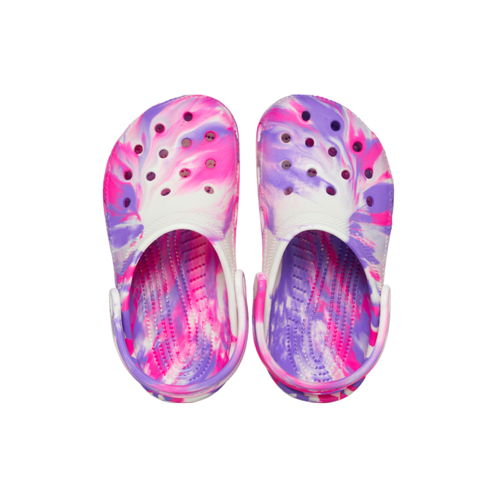 Crocs Classic Glow Marbled Clog - Pink Crush