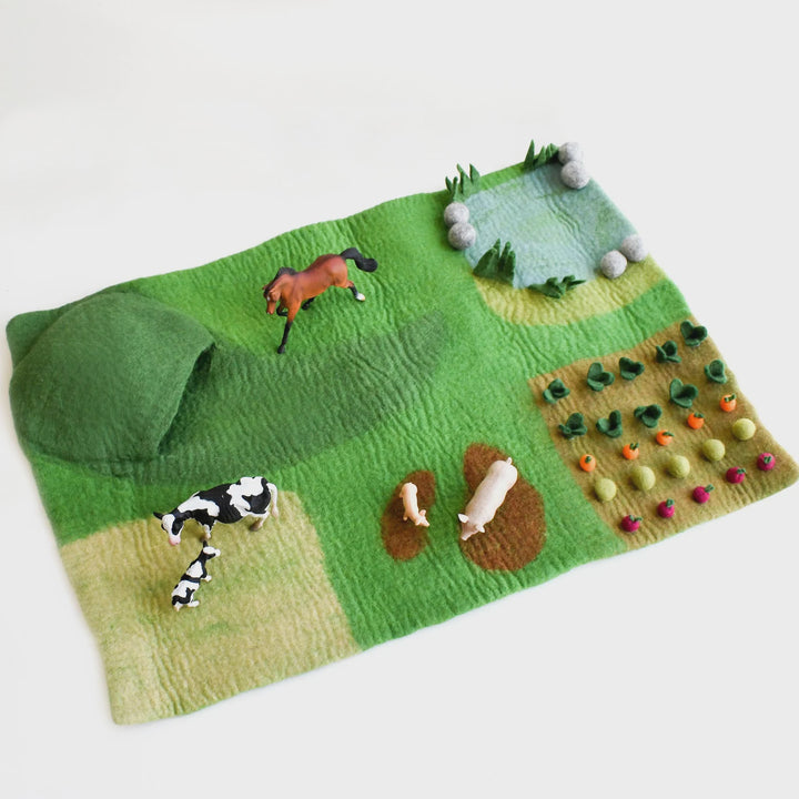 Tara Treasures Large Farm Play Mat Playscape