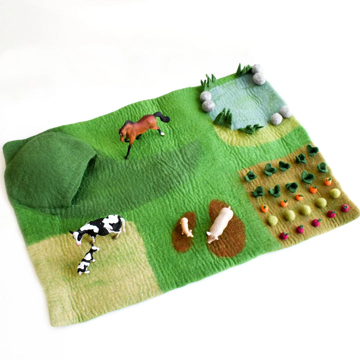 Tara Treasures Large Farm Play Mat Playscape