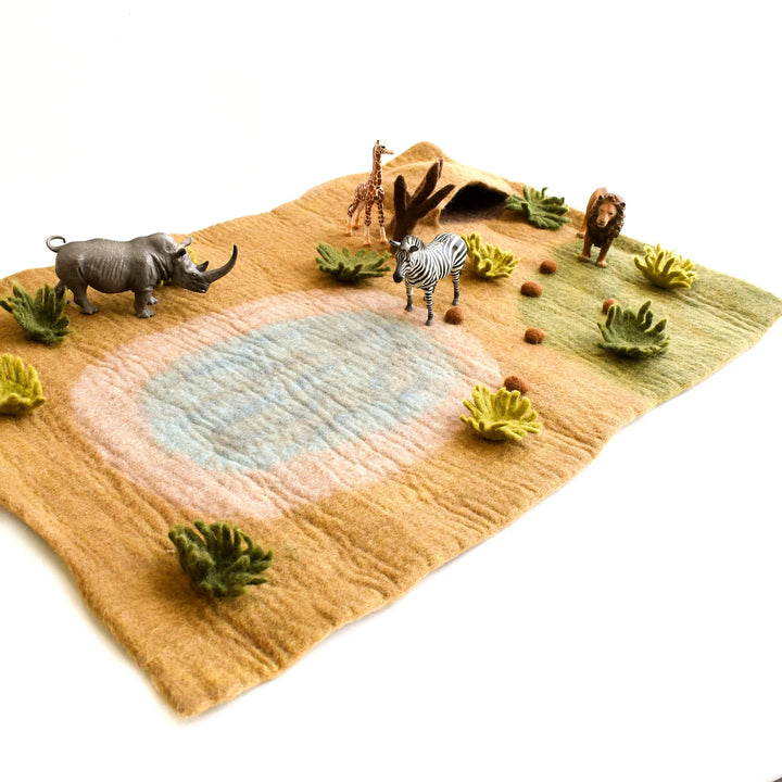 Tara Treasures Large Safari Play Mat Playscape