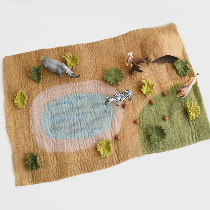 Tara Treasures Large Safari Play Mat Playscape