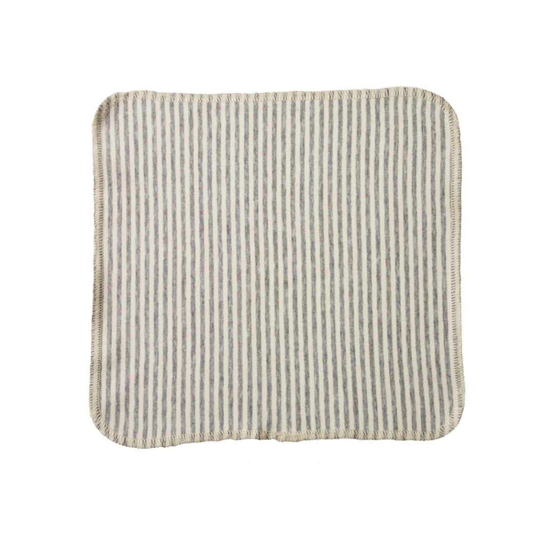 Nature Baby Organic Jersey Face Cloth 10 Pack - Natural/Grey Marl Stripe