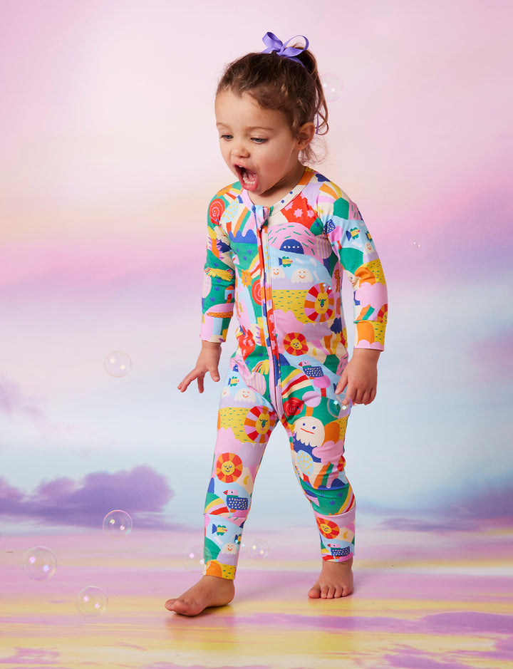 Halcyon Nights Long Sleeve Zipsuitsuit - Rainbow Valley