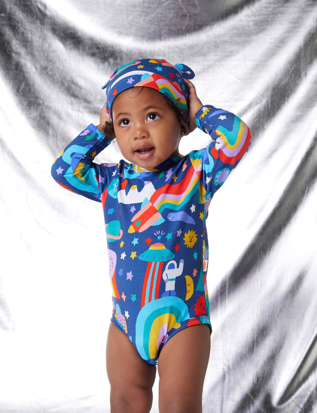 Halcyon Nights Long Sleeve Bodysuit - Rocket Ride