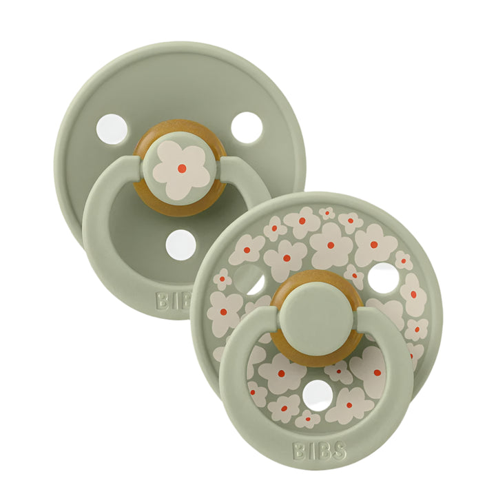 BIBS Studio Colour Pacifier 2 Pack  - Jasmine Sage Mix