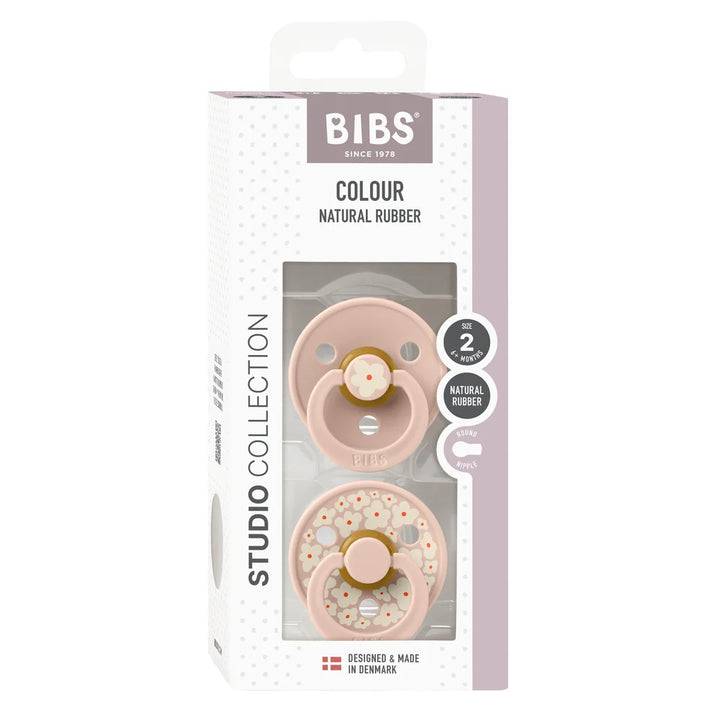 BIBS Studio Colour Pacifier 2 Pack  - Jasmine Blush Mix