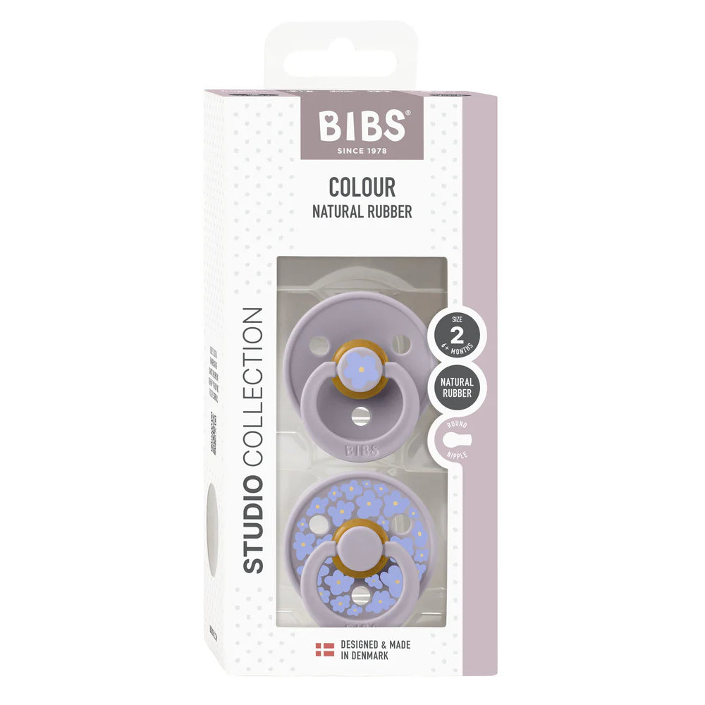 BIBS Studio Colour Pacifier 2 Pack  - Jasmine Fossil GreyMix