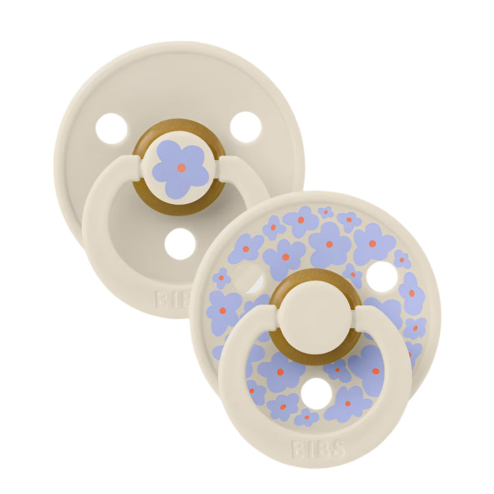 BIBS Studio Colour Pacifier 2 Pack  - Jasmine Ivory Mix