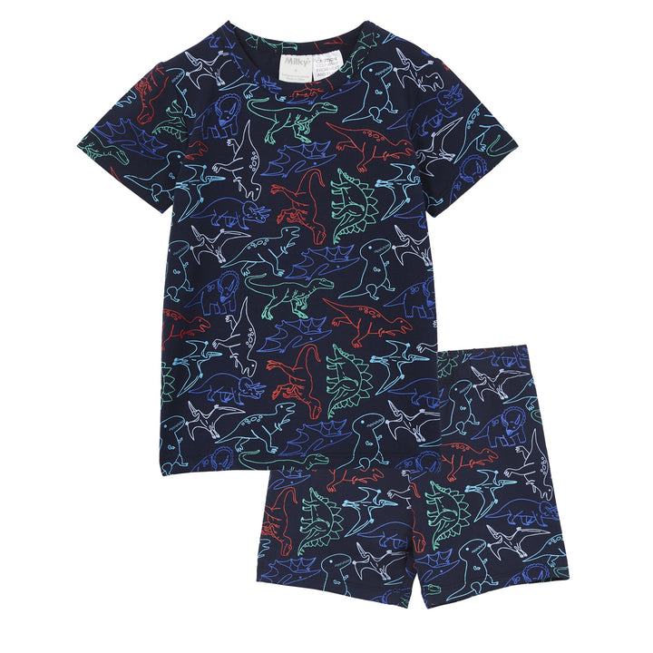 Milky Jurassic Pyjamas - Midnight Blue