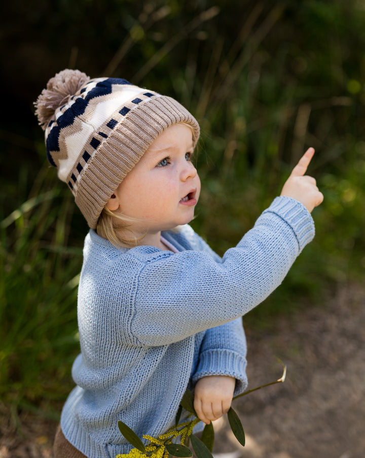 Acorn Colorado Merino Beanie - Navy