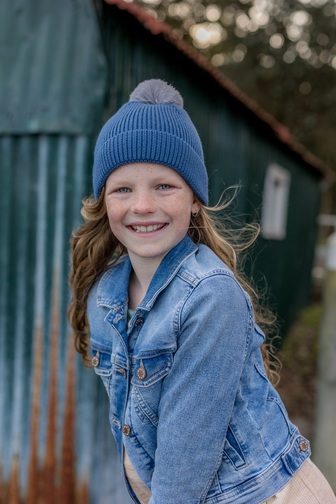 Acorn Oslo Merino Ribbed Beanie - Navy & Grey