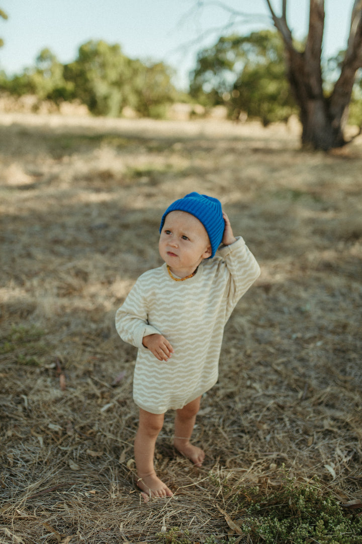 Grown Organic Knit Romper - River