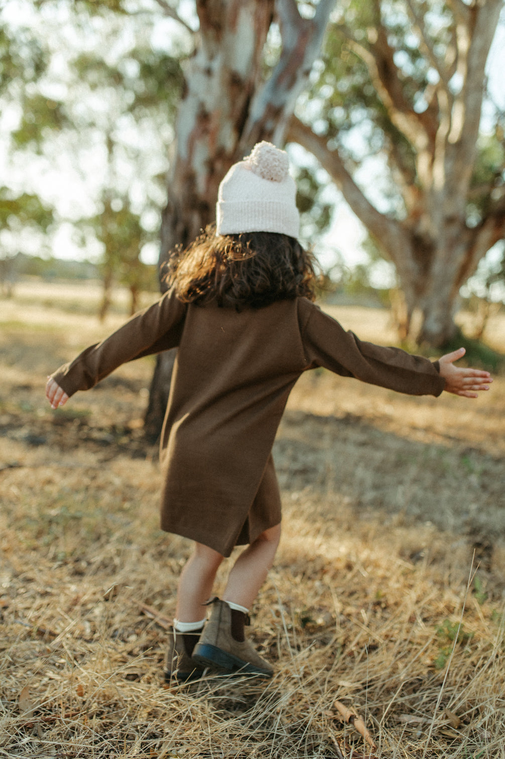 Grown Organic Collar Dress - Espresso