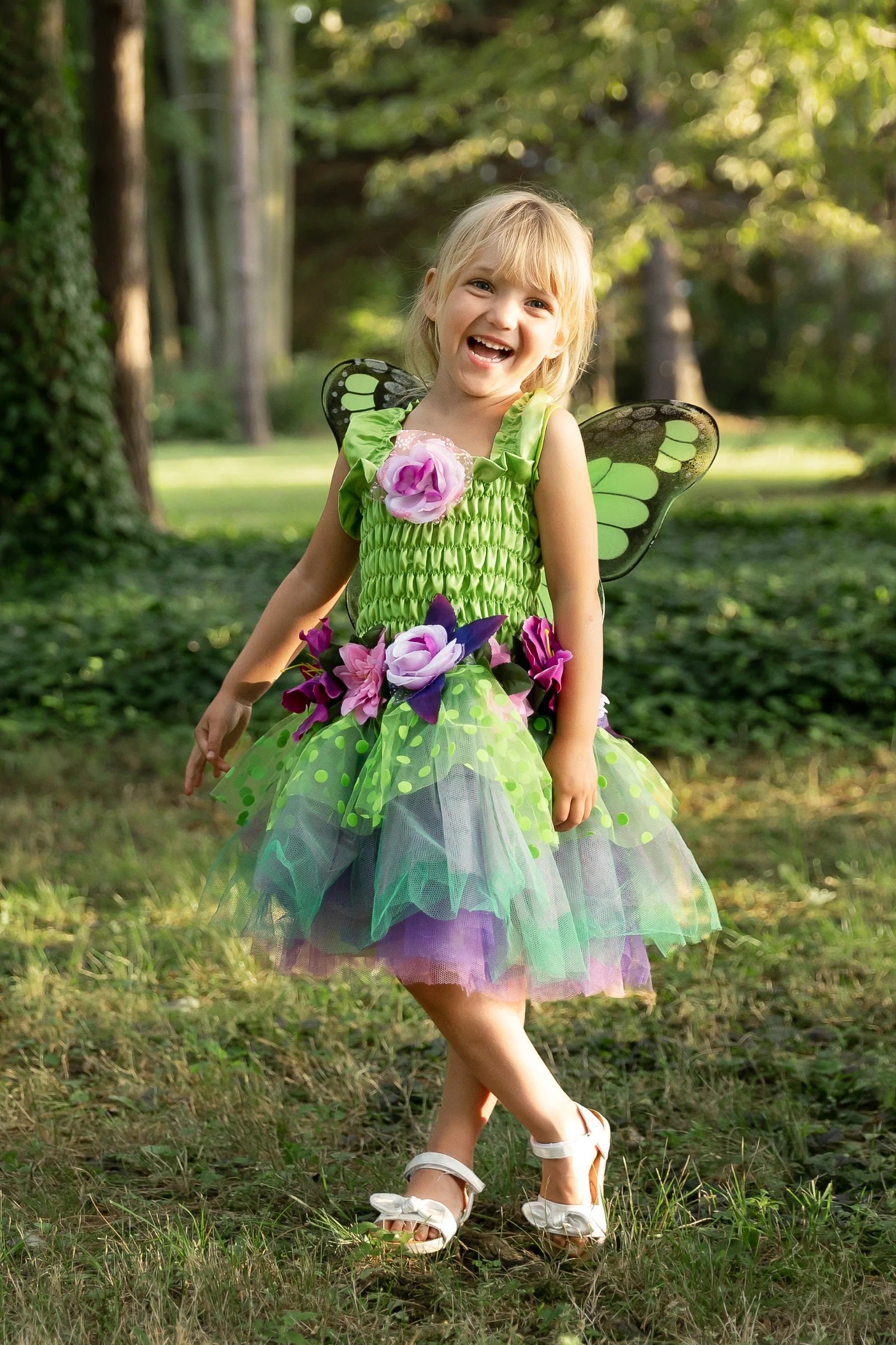 Fairy Costume - toddler sized - green outlet wings