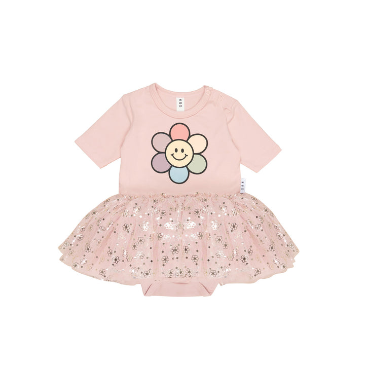 Huxbaby Daisy Ballet Onesie - Rose Petal