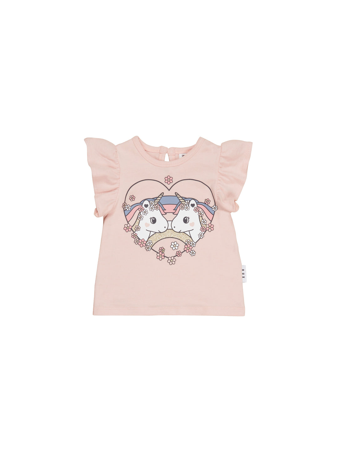 Huxbaby Unicorn Heart Frill T-Shirt