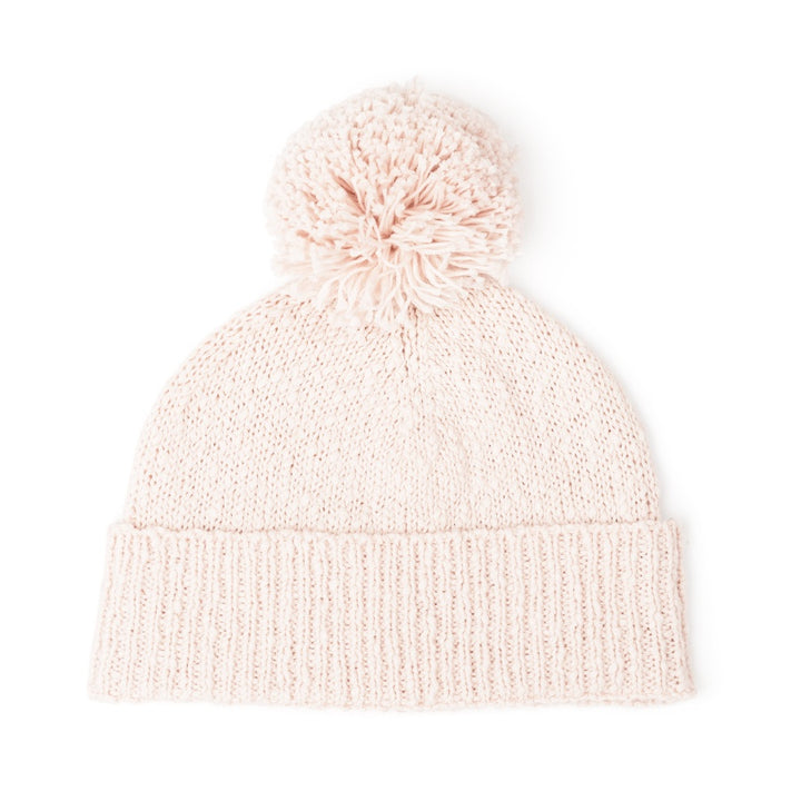 Grown Organic Textured Beanie - Pink Salt