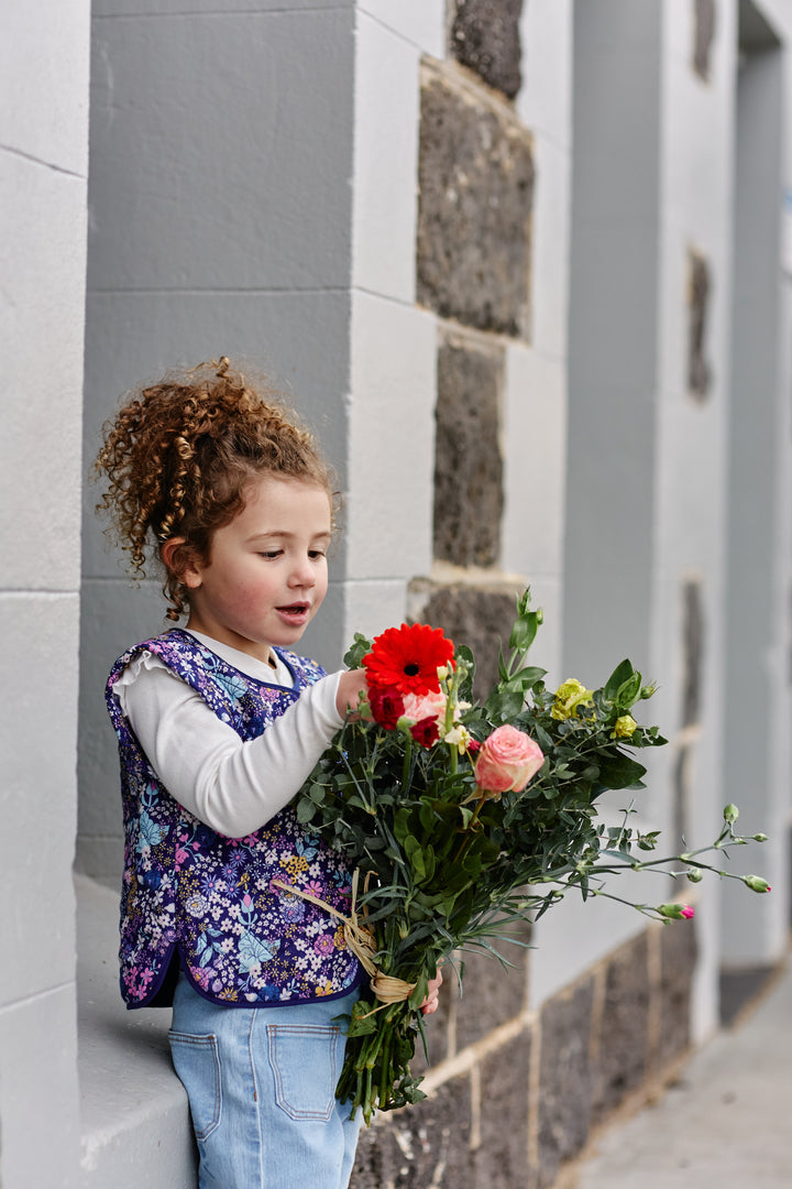 Milky Quilted Vest - Winter Bouquet