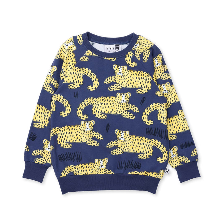 Minti Relaxing Cheetahs Crew - Dark Blue