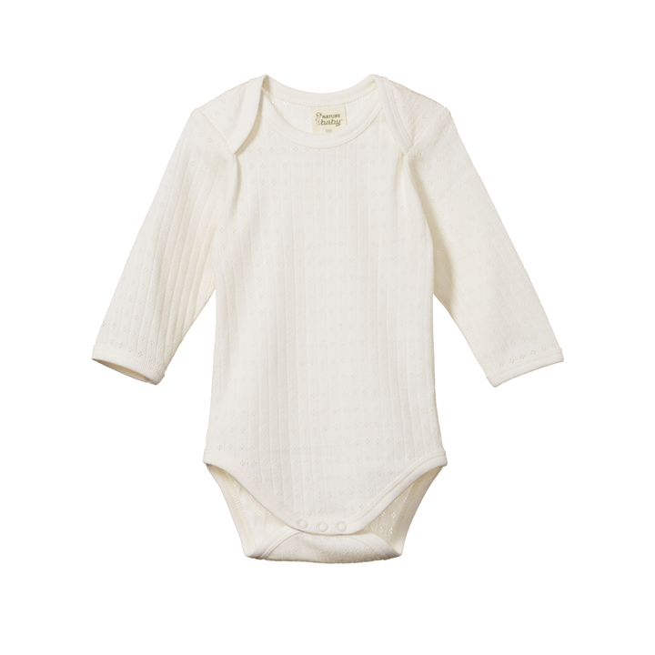 Nature Baby Long Sleeve Bodysuit - Natural